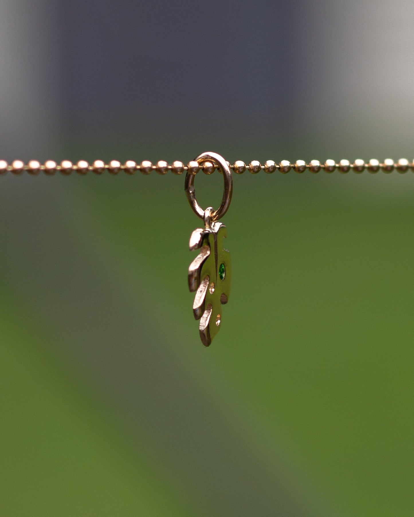 14K Monstera Charm