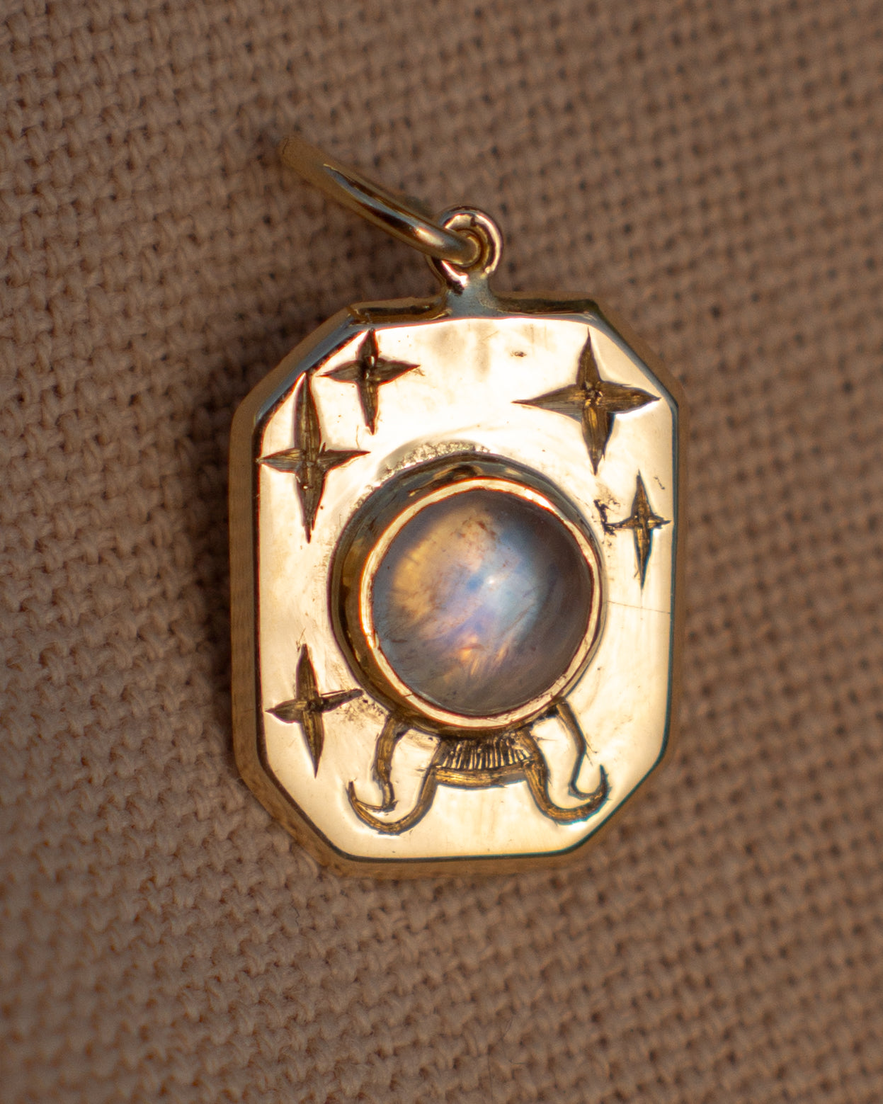 14K Crystal Ball Pendant