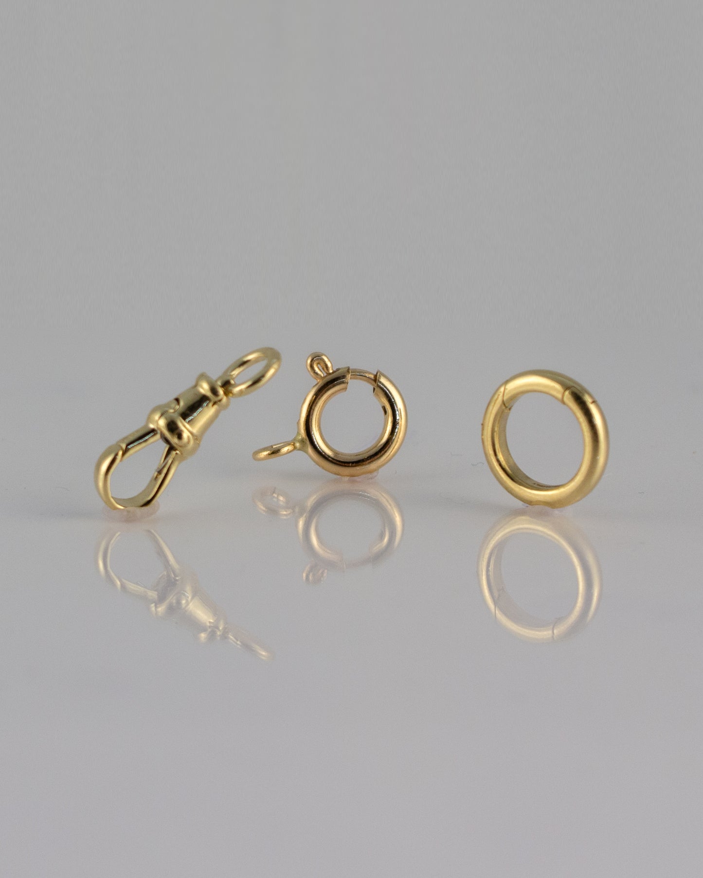 14K Circular Hinged Charm Holder
