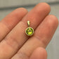 14K Engraved Peridot Solitaire Pendant