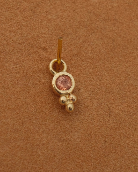 Earring Dangle: 14K Sunstone Dangle