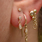 14K Lab Diamond Pear Threadless End