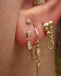14K Lab Diamond Pear Threadless End