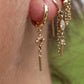 14K Orange Sapphire Dangle