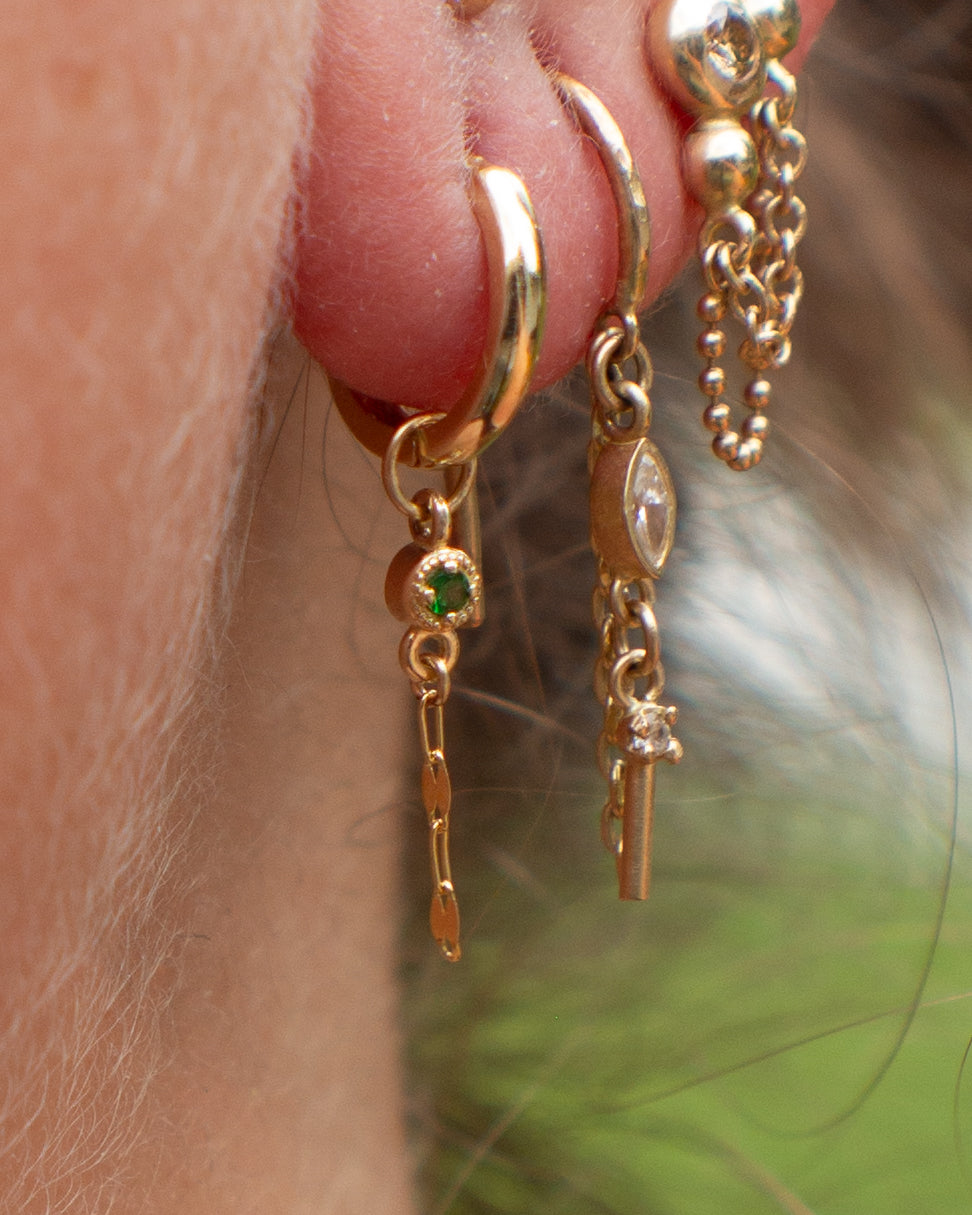 14K Tsavorite Garnet Teensy Dangle