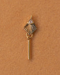 14K Diamond Engraved Dangle