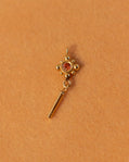 14K Orange Sapphire Dangle