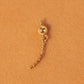 14K Padparadscha Sapphire Teensy Dangle