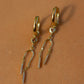 14K Peach Sapphire Dangles + Huggies