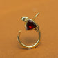 OOAK 14K Trillion Garnet Connector