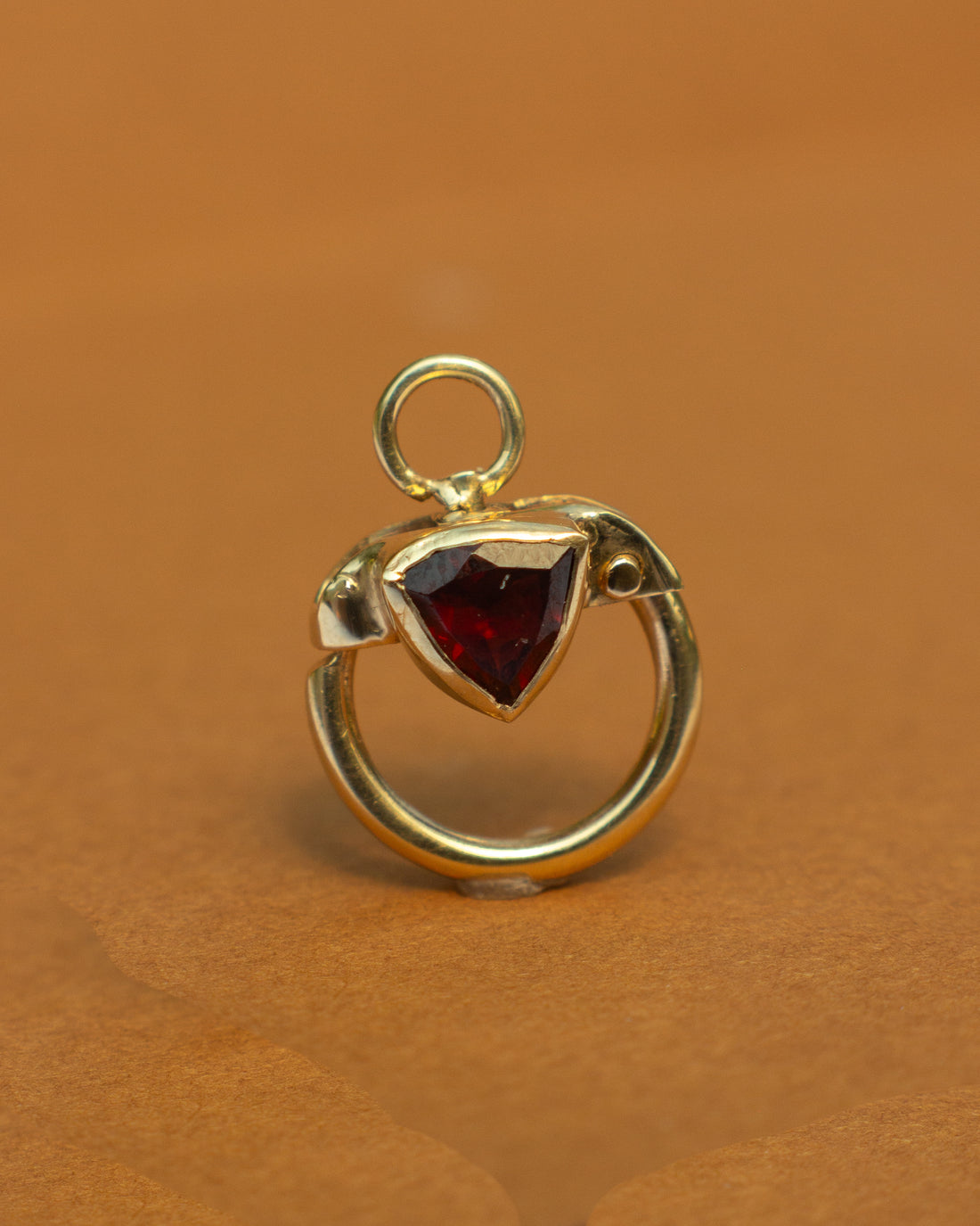OOAK 14K Trillion Garnet Connector