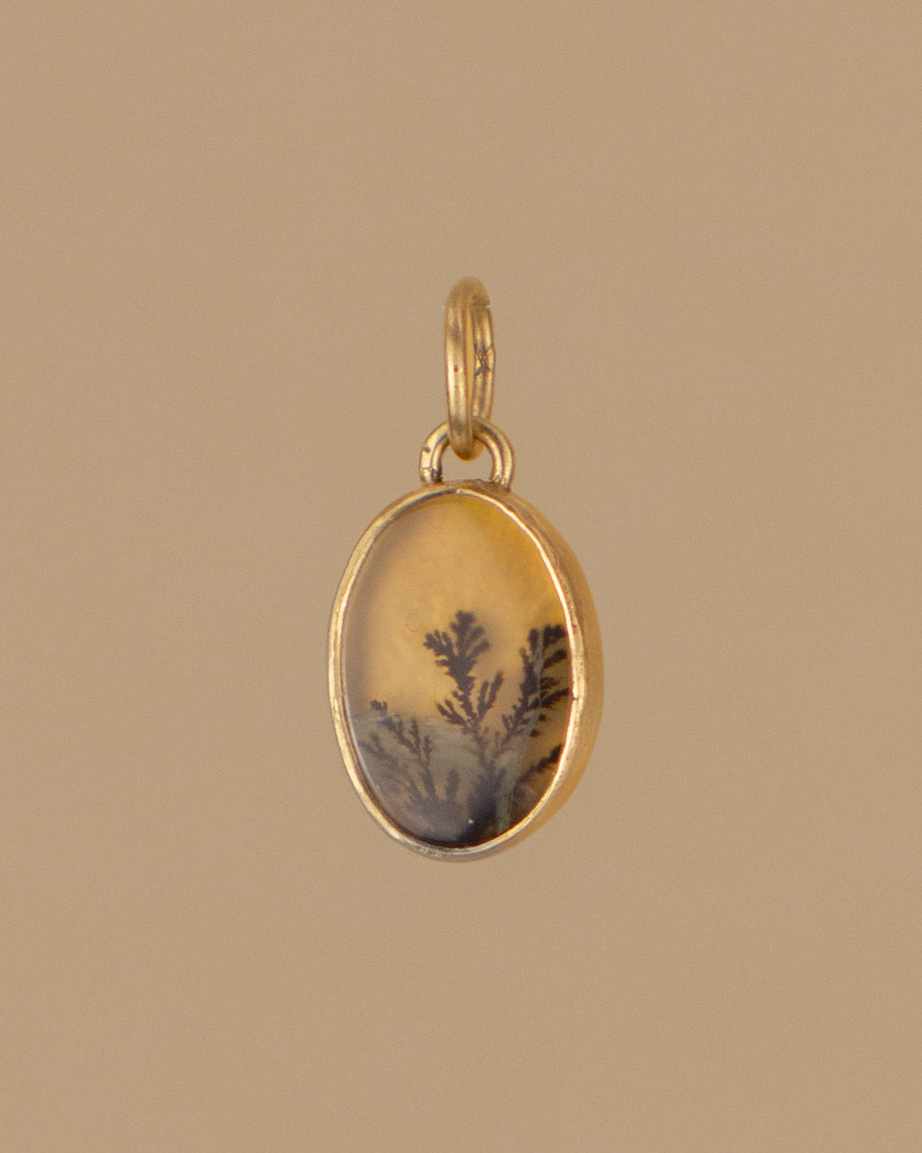 Oval Dendritic Agate Pendant