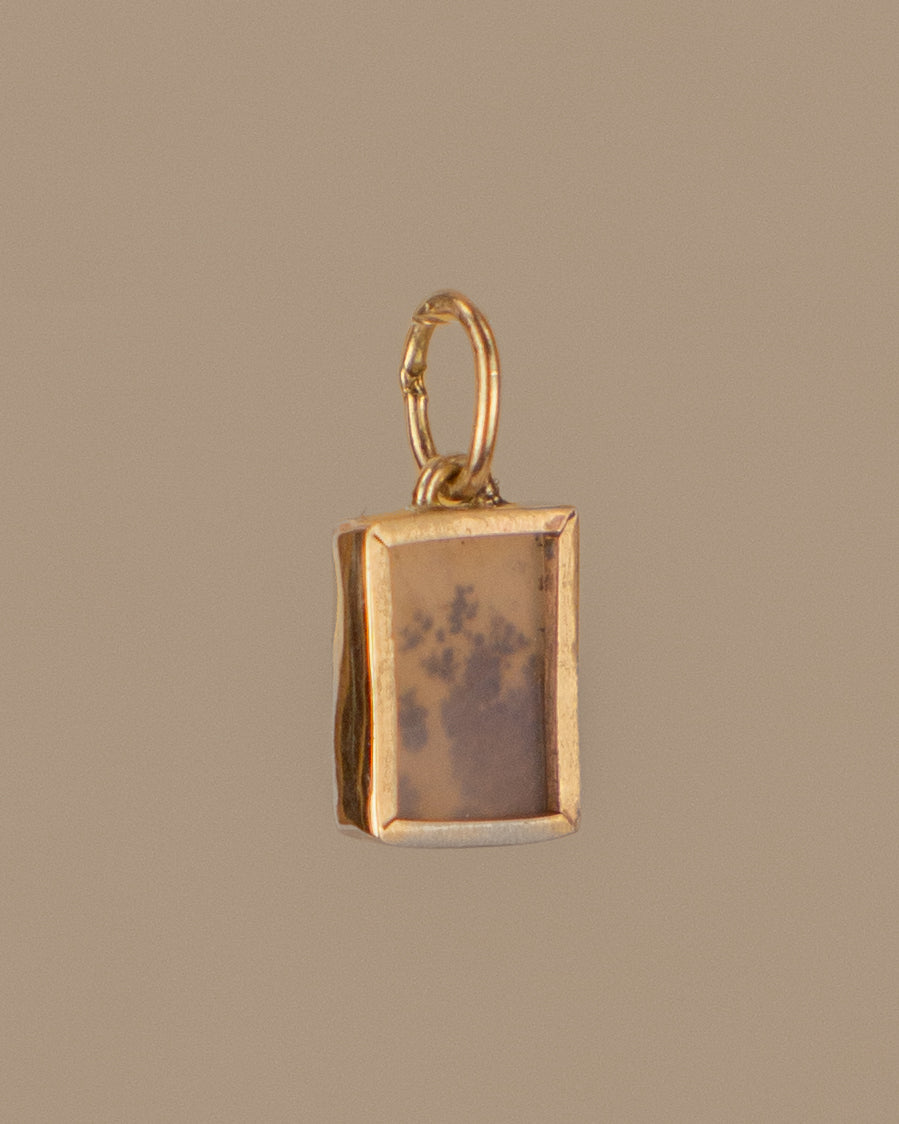 Rectangle Dendritic Agate Pendant