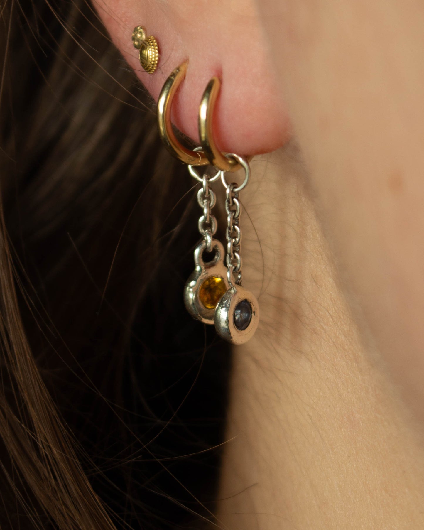 Recycled Hoop Charms - .925 SILVER