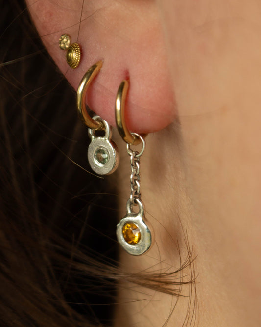 Recycled Hoop Charms - .925 SILVER
