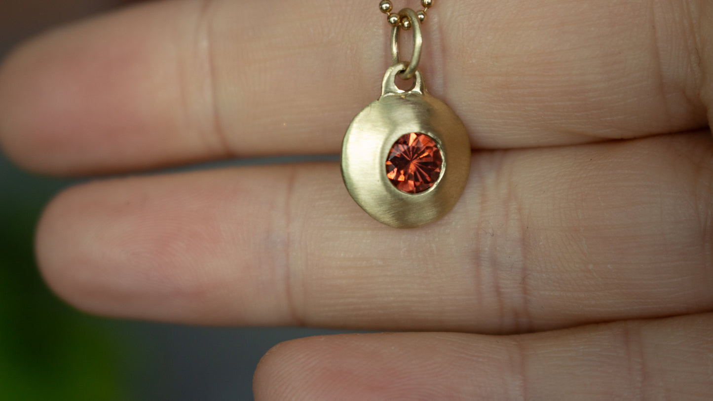 14K Skim Pendant - Choose Your Own Stone