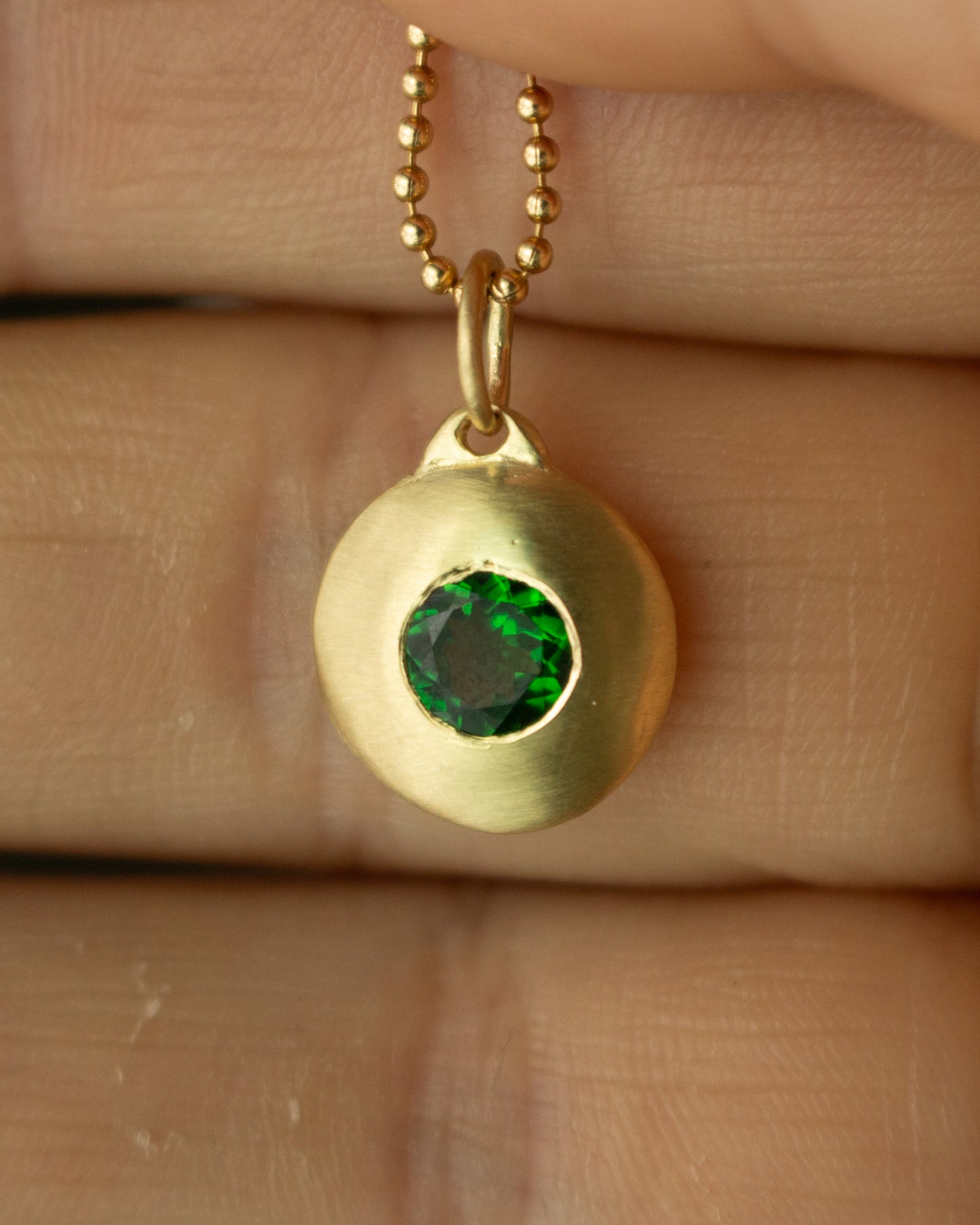14K Skim Pendant - Choose Your Own Stone
