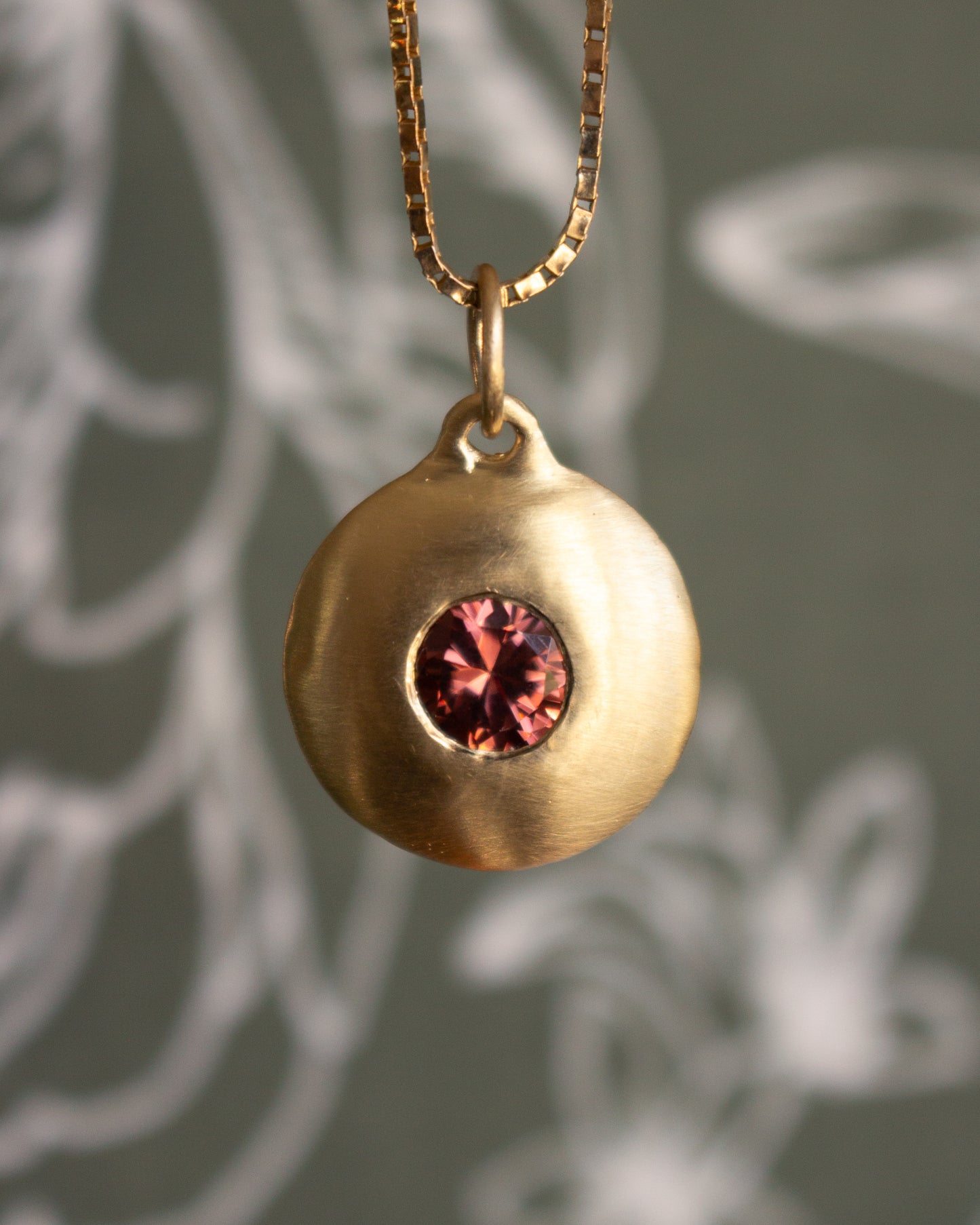 14K Skim Pendant - Choose Your Own Stone