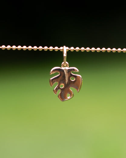 14K Monstera Charm