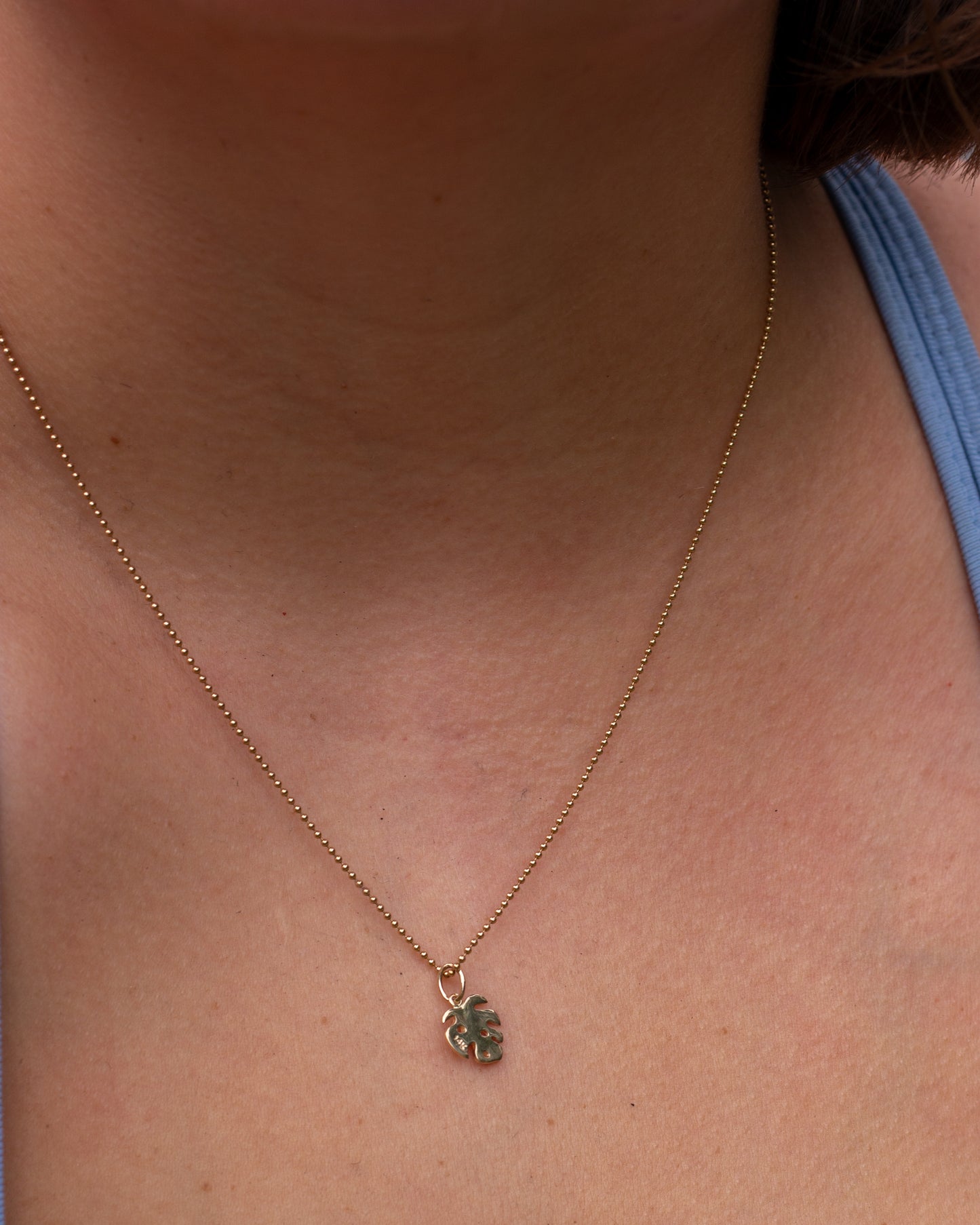 14K Monstera Charm