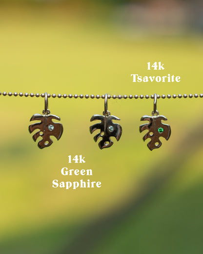 14K Monstera Charm