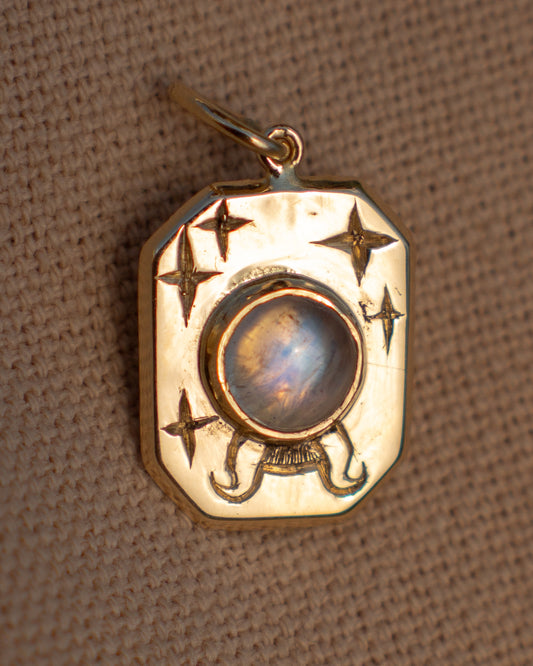 14K Crystal Ball Pendant