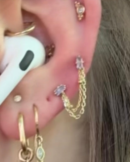 14K Ear Chain no.1