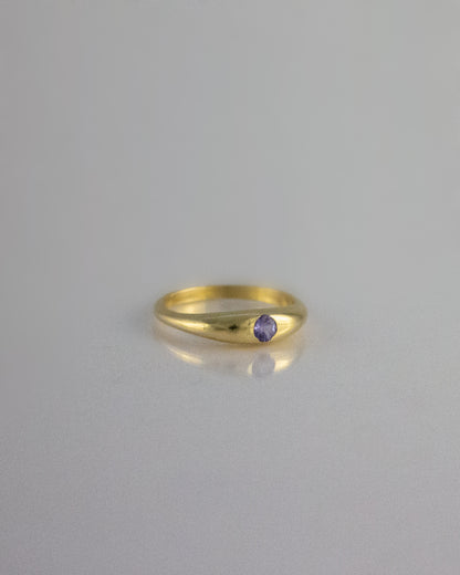 14K Dome Tanzanite Ring - Size 7