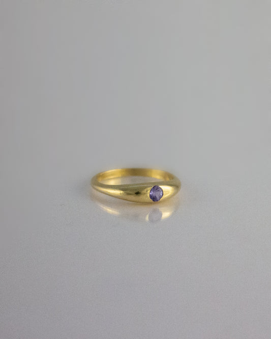 14K Dome Tanzanite Ring - Size 7