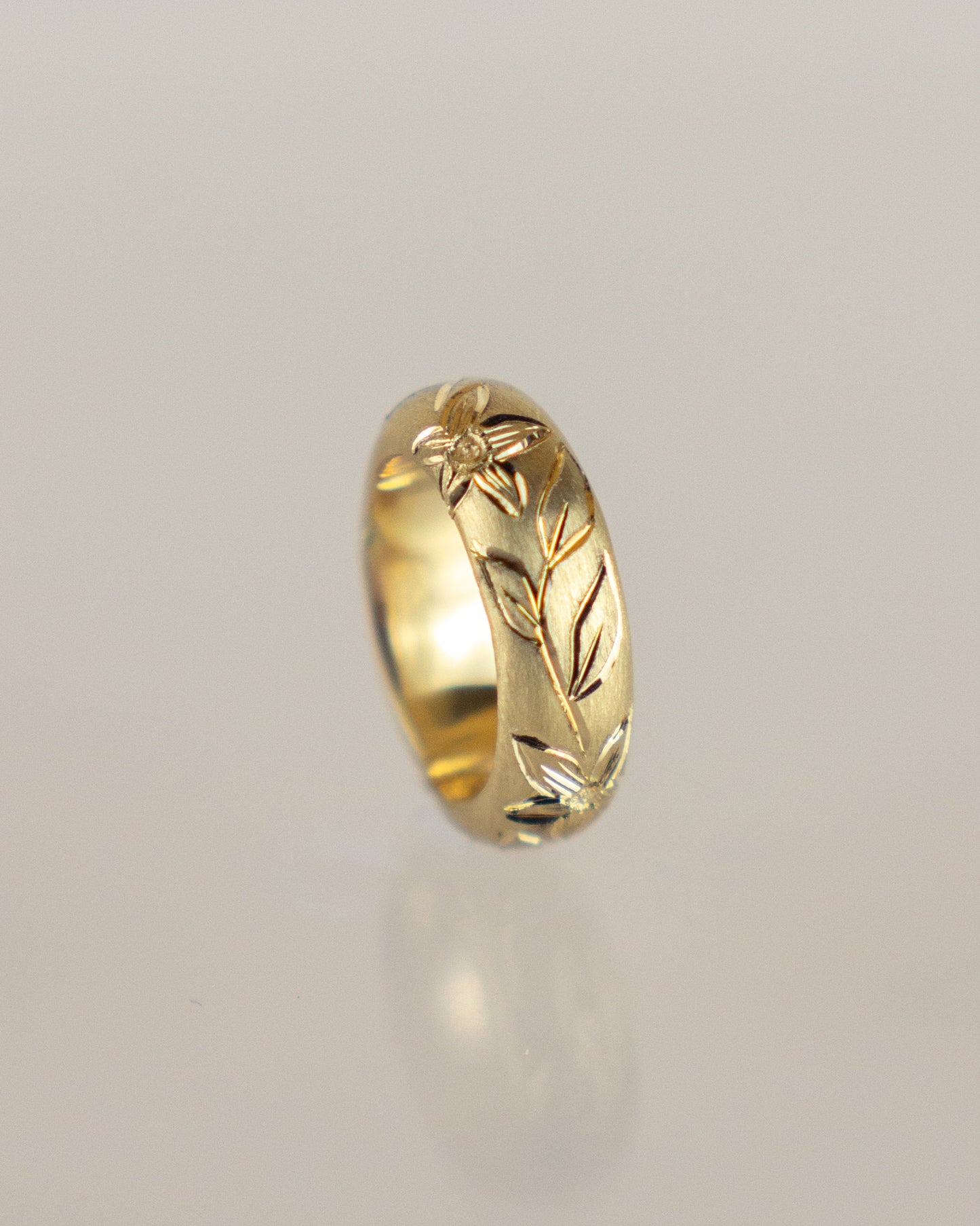 14K Hand Engraved Spacer Bead