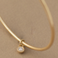 14K Rounded Oval Bangle