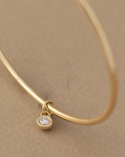 14K Rounded Oval Bangle