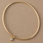 14K Rounded Oval Bangle