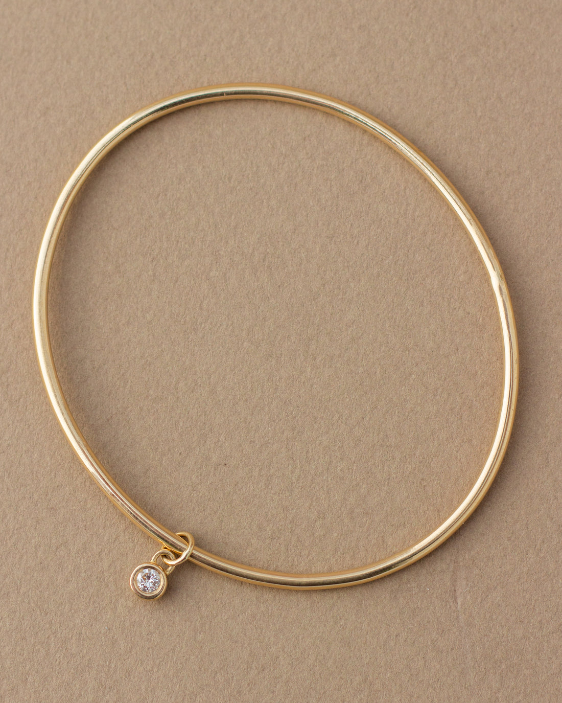14K Rounded Oval Bangle
