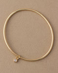 14K Rounded Oval Bangle