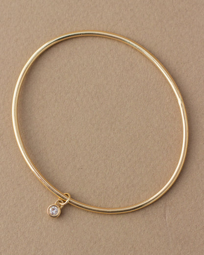 14K Rounded Oval Bangle