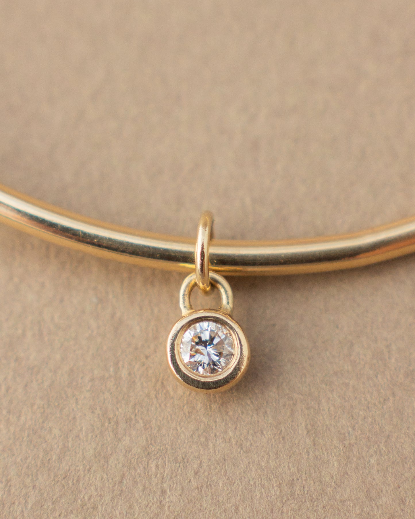 14K Rounded Oval Bangle