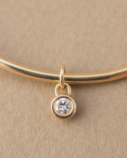 14K Rounded Oval Bangle