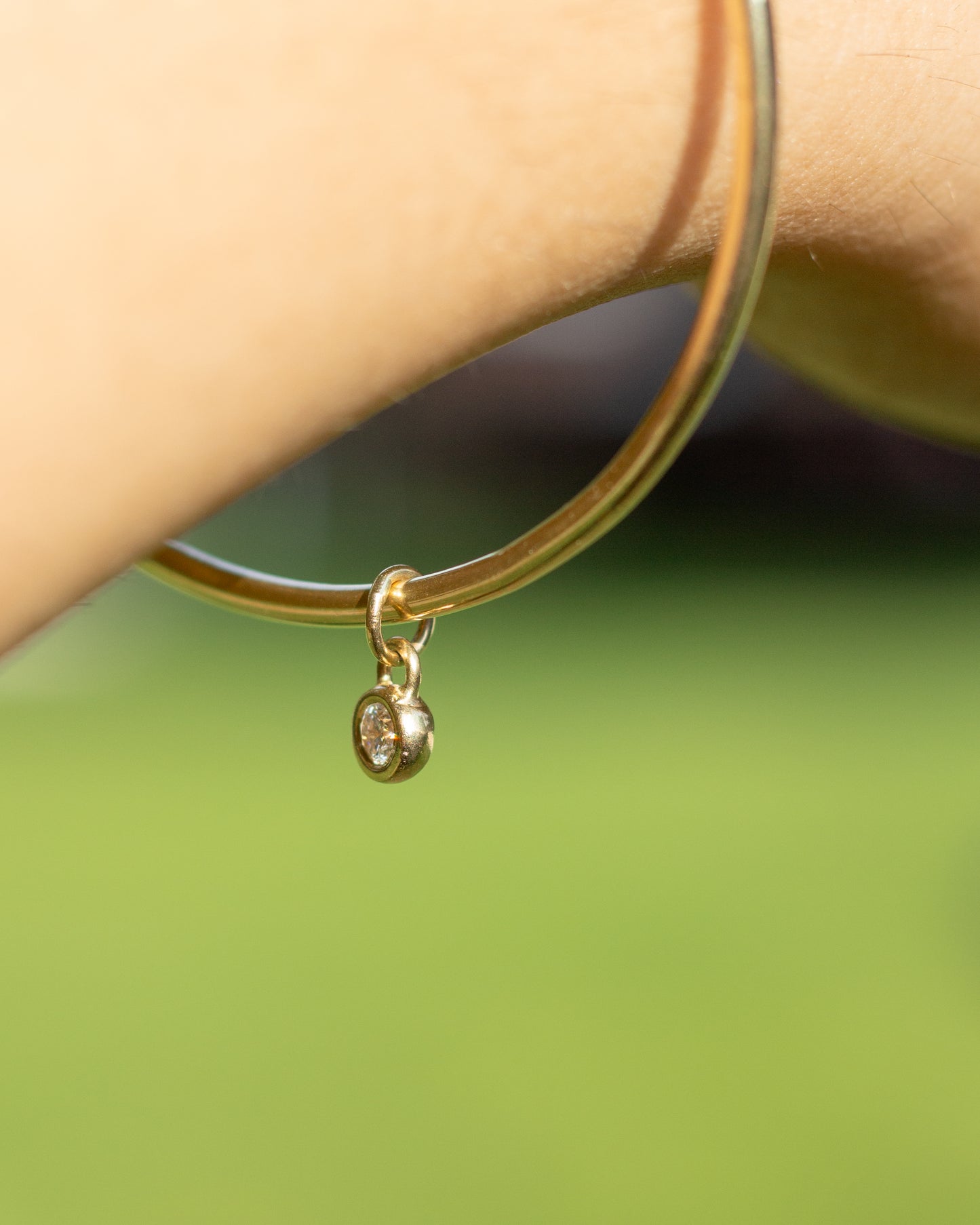 14K Rounded Oval Bangle