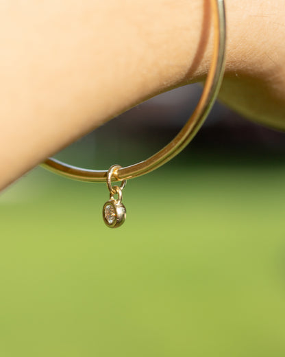 14K Rounded Oval Bangle