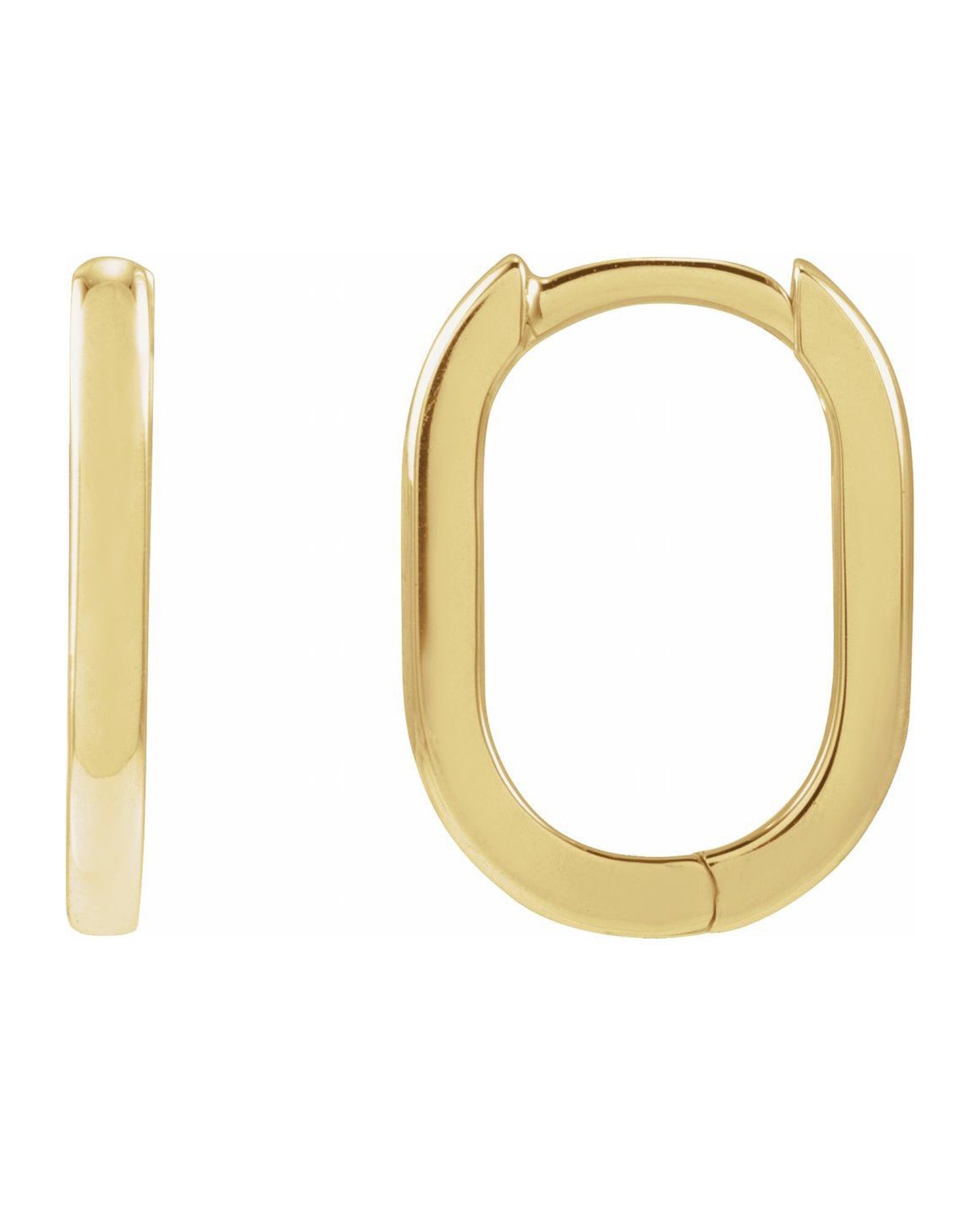 14K Oval Huggies