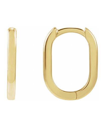 14K Oval Huggies