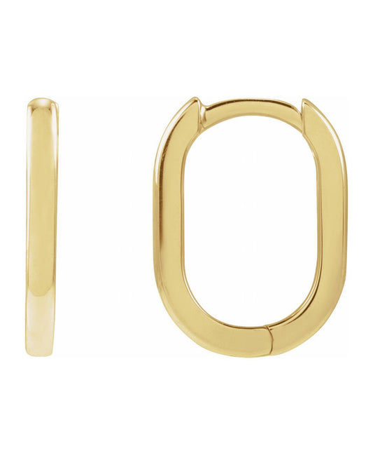 14K Oval Huggies