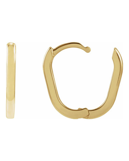 14K Oval Huggies